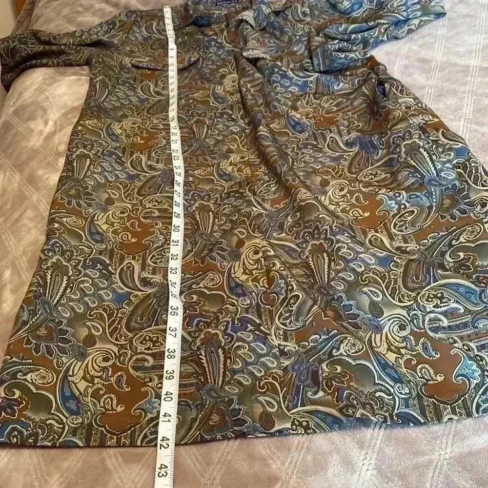 Vintage Breli Originals Brown, Rust snd Cream Shirt Dress, Size Medium. - Picture 11 of 11